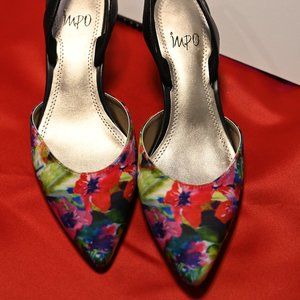Floral Kitten Pumps by Impo